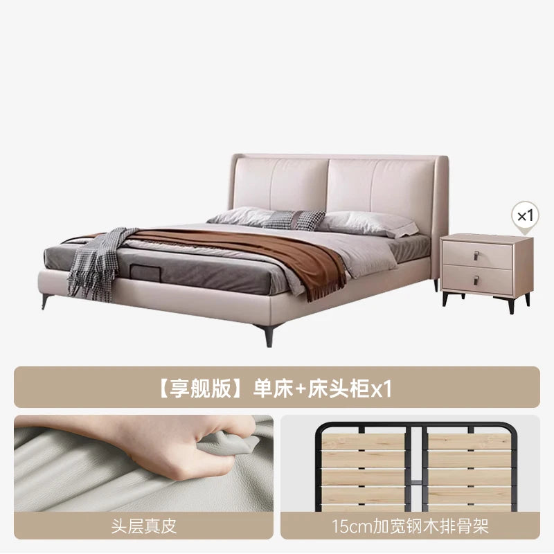 Bedroom Aesthetic Bed Modern Luxury King Lounge Bed Two Persons Sleeping Muebles Para Dormitorio Home Furniture Decoration