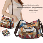 Ladies' handbag, mom's bag, can be carried across the shoulder with a geometric design, suitable for work occasions.