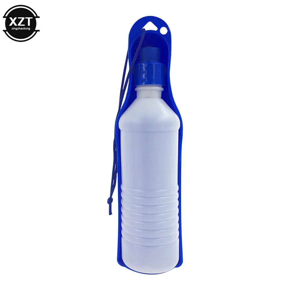 Pet Dog Water Bottle Plastic Portable Outdoor Travel Drinking Water Feeding Bowl Foldable Outing Automatic Water Feeding Kettle