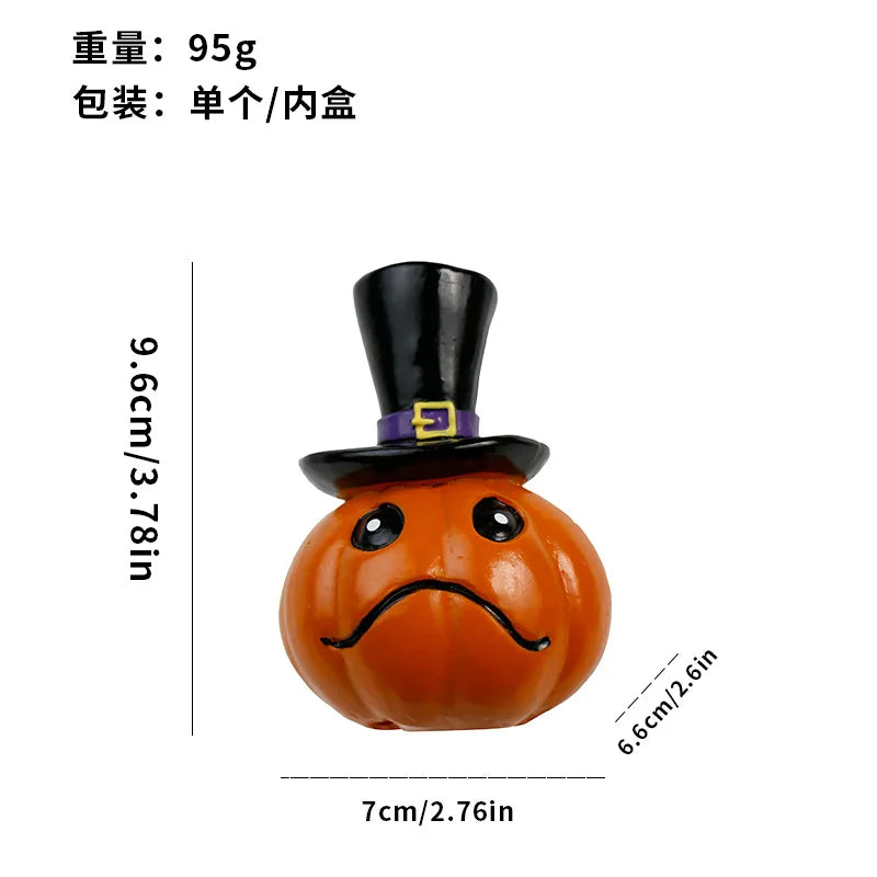 2025 Halloween Festival Decorations INS Funny Terrifying Pumpkin Party Ornament Halloween Home Decor Desktop Ornament for Gifts