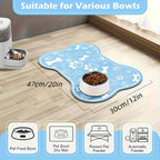 Pet Feeding Mat - Non slip, Scratch resistant, Quick drying Pet Meal Mat, Suitable for Dogs and Cats - Easy to Clean