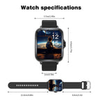 Smart Watch with 1.68-Inch HD Display – Wireless Calling/Dialing, Alarm/Message Notifications, Fitness Tracking, Music Control.