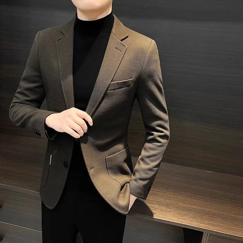 Coats Spring Autumn High Quality Jacket for Men New In Menswear Fashion 2024 Casual Clothing Clothes Loose Man Suits and Blazers