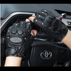 Fingerless Gloves Driving Gloves Leather Outdoor Sport Half Finger Glove for Men Women Cycling Hiking Fishing Moto Glove W26