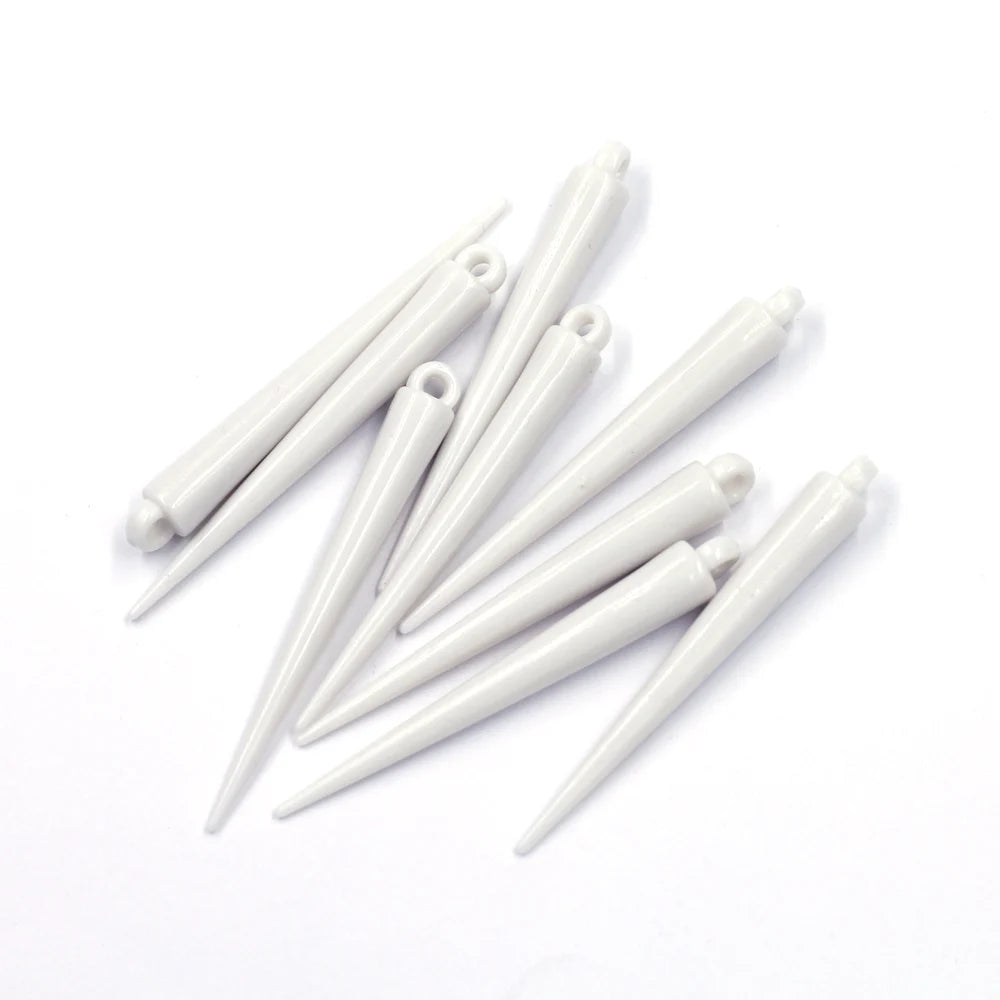 Pendants Spikes Tear Rivet Punk Studs Cone Acrylic For Earring Necklace Charms Jewelry DIY Findings 50Pcs