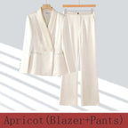 Office Ladies Formal Pant Suit 2 Piece Set Women Ebony Black Female Long Sleeve Business Work Wear Blazer Jacket And Trouser