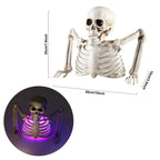 Halloween Decorations Glowing Skull Skeleton Human Head Haunted House Outdoor Yard Horror Props Holiday Scarry Home Supplies