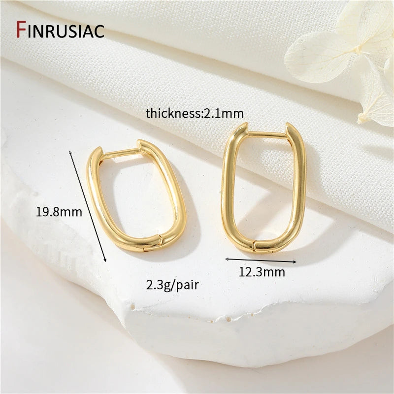 14K Gold Plated Earring Hooks Round Hoop Earrings For Jewelry Making Supplies,Fasteners For Earrings,DIY Earring Accessories