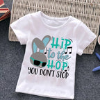 Easter Fashion Children's Short Sleeve Boys Casual Shirt New Summer Dress Girls Half Sleeve Kids Clothes
