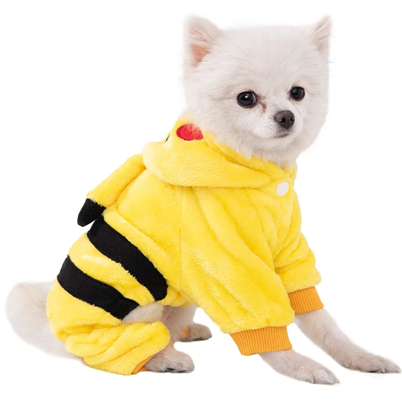 Pet Dog Clothes Soft Warm Fleece Dogs Jumpsuits dog hoodie Pet Clothing for Small Dogs Puppy Cats Hoodies Chihuahua Yorkshire Costume Coats