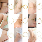 Anklets For Women Stainless Steel 18K Gold Plated High Quality No Tarnish Women's Ankle Bracelets Foot Chains Luxury Ankle Strap