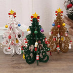 1 Pcs Christmas Decorations Creative Wooden Christmas Tree Ornament Home Desktop Party Decor Xmas New Year Kids Gifts