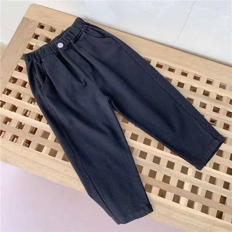 Kids Pants Boys Casual Pants 2-8 Years Children Harem Pants Summer Girls Loose Solid Color Sport Trousers Kids Fashion Clothes