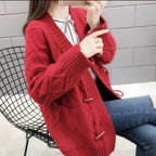 Women's Sweater Long Knit Tops For Woman Yellow Cardigan Autumn Winter 2024 New In Korean Luxury Cheap And High Quality Offers