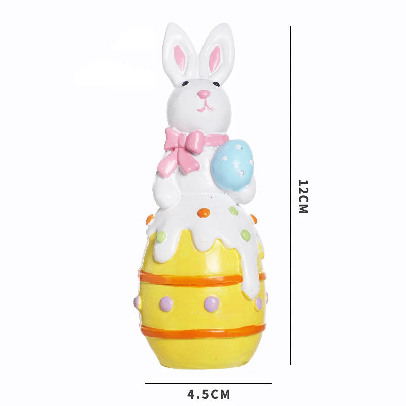 Creativity Easter Decorations Instagram Cute Bunny Easter Eggs Resin Ornaments Home Party Gifts European Style Handicrafts Decor