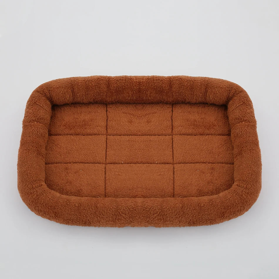 Pet Bed Soft Plush Square Kennel Cat Large Medium Small Dogs Bed Cushion Pet Accessories Cat Dog Sleep Pad House