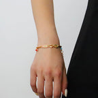 Modern Jewelry Elegant Temperament Multiple Colorful Enamle Chain Bracelets For Women Female Gifts Sweet Accessories Hot Sale