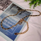 Chain Belt Women's Fashion Narrow Metal Belts Trim with Skirt Blouse Thin Waist Chain Gold Silver