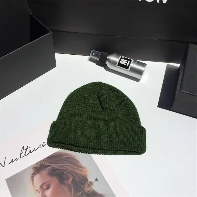 Beanies Women Solid Simple Winter Warm Cotton Knitted Womens Skullies All-match Trendy New Harajuku Chic Students Leisure Hats