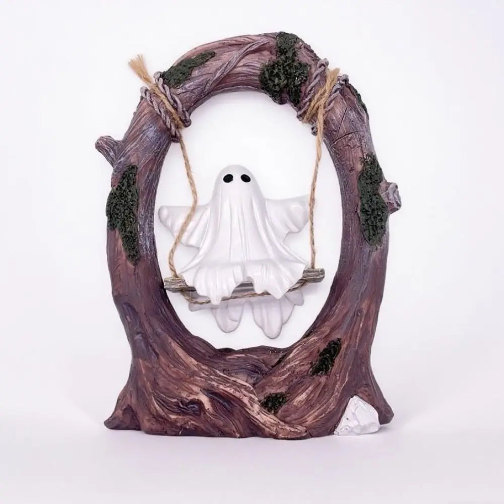 Halloween Themed Halloween Swing Ghost Ornament Handicraft Statue Spooky Ghosts Decor Model Collectible