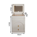 Bedroom Makeup Vanities Illuminated Dressing Table Jewelry Toiletries Storage Locker Bedside Cabinet Vanity Table with Mirror