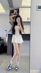 Summer Dresses for Women 2023 Sexy Sleeveless Knitted Dress Vestido Pullover Bodycon Mini Dress