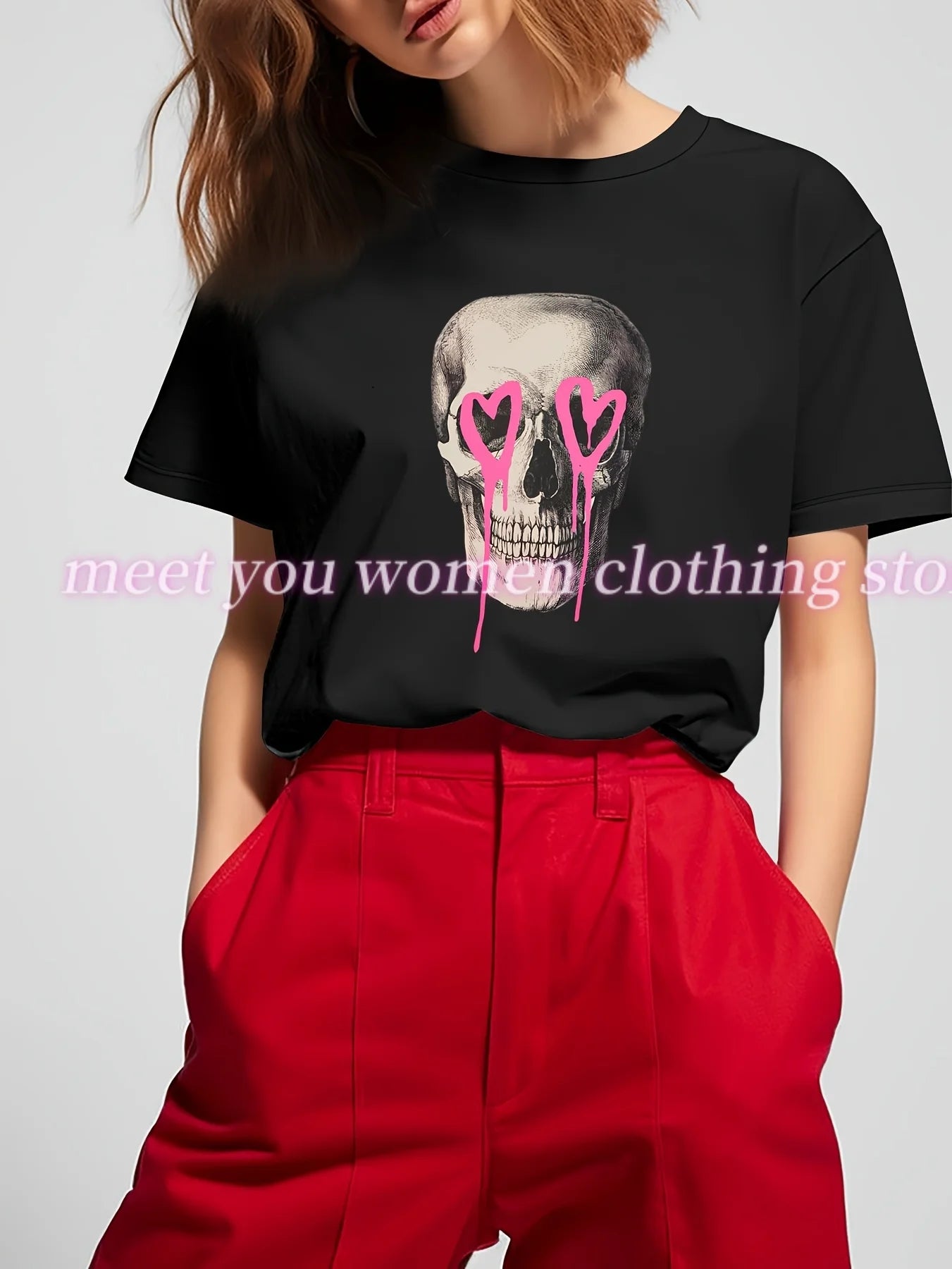 Valentine's Day LOVE  Print T-shirt Women Summer Retro American style Casual Short Sleeve  Girl Tops  Streetwear Couple teeses