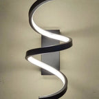 Designer hotel living room background wall LED wall light bright tri-color light bedroom bedside wave wall lamp