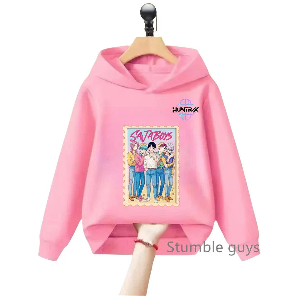 Children Hoodie Popular Movie KPop Demon Hunters Toddler1-14 Year Coat Boys Girls Tops autumn Spring Leisure Clothing