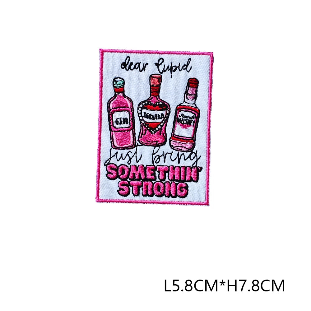 Valentine's Day Emblem Clothing Accessories Badge Sticker Embroidered Embroidery Sticker Iron-on Patches