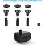 9w Solar Fountion Solar Water Fountain for Garden Floating Water Fountain with 4 Nozzles and Water Pipe Solar Fountain for Pond