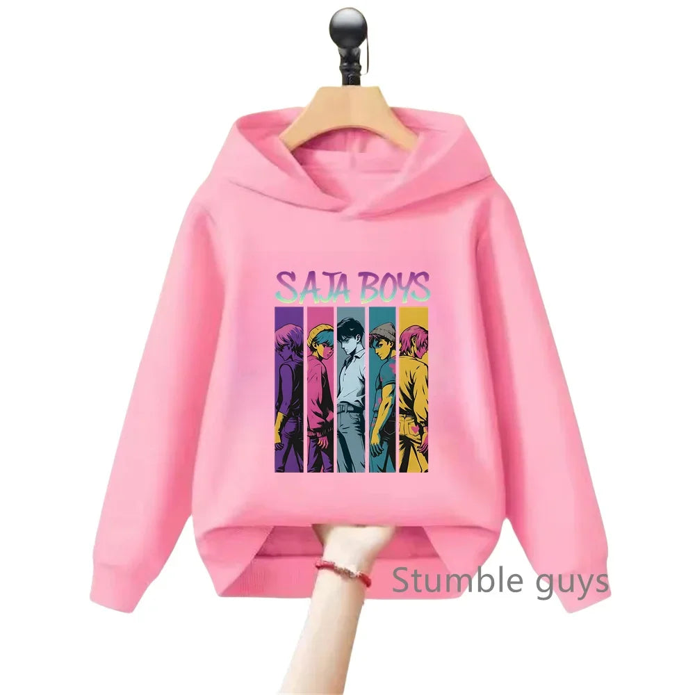 Children Hoodie Popular Movie KPop Demon Hunters Toddler1-14 Year Coat Boys Girls Tops autumn Spring Leisure Clothing
