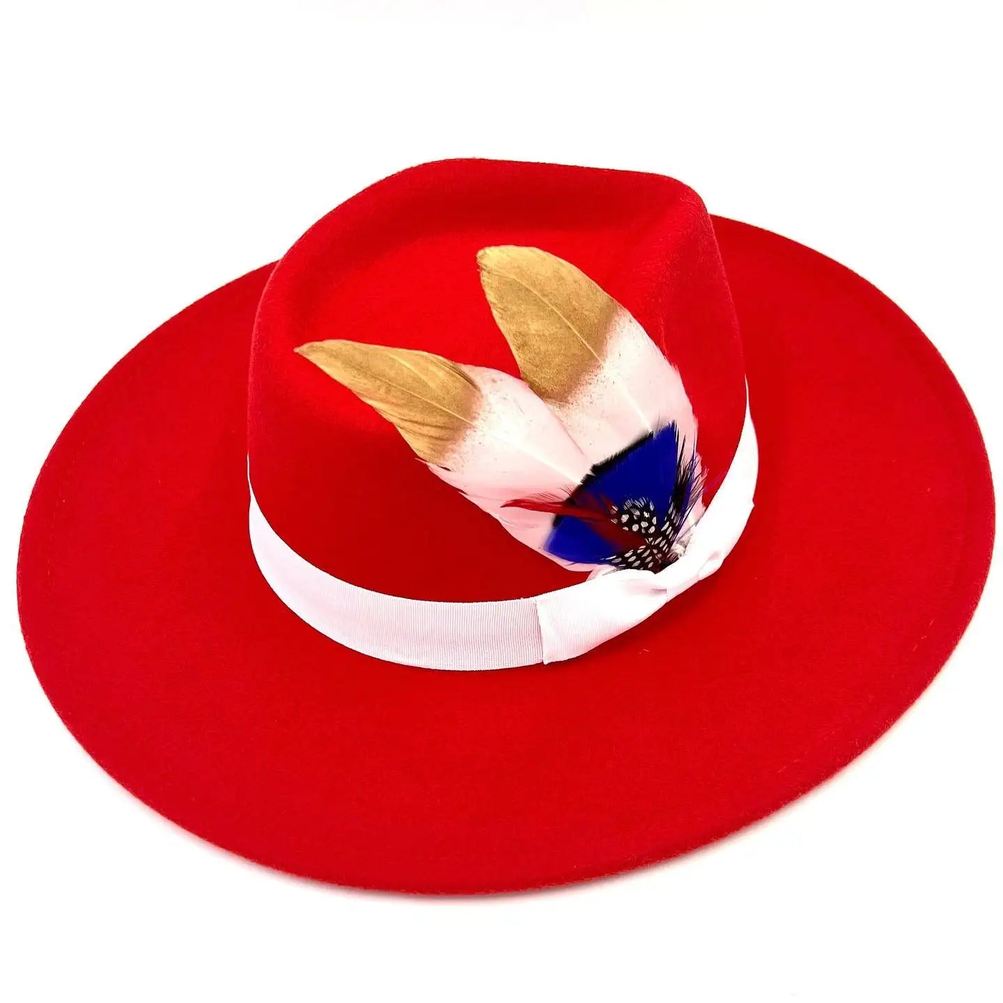 Fedoras 9.5cm Hat Bow Ribbon Feather Accessories Autumn and Winter Men's and Women's Hats Fashion Wide brimmed hats for women