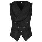 2025 New European and American Men's Ruffled Vest - Medieval Steampunk Victorian Inner Top