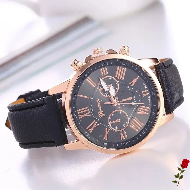 Luxury brand for women's leisure watches; top quality leather dress watches with simple design and water resistance.