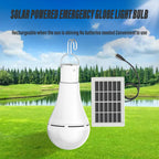 LED Solar Lamp Bulb Outdoor Waterproof Portable Solar Garden Hanging Light Hiking Fishing Emergency Lights
