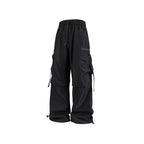 Men's sportswear pants are simple, versatile, retro and fashionable with large pleated pockets for outdoor work