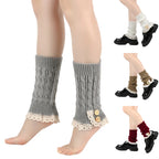 Womens Leg Warmers Ankle Winter Warm Stretch Knitted Slouch Thermal Ladies Thick Wool Cuffs Boot Socks Female Gaiter Lolita Y2k