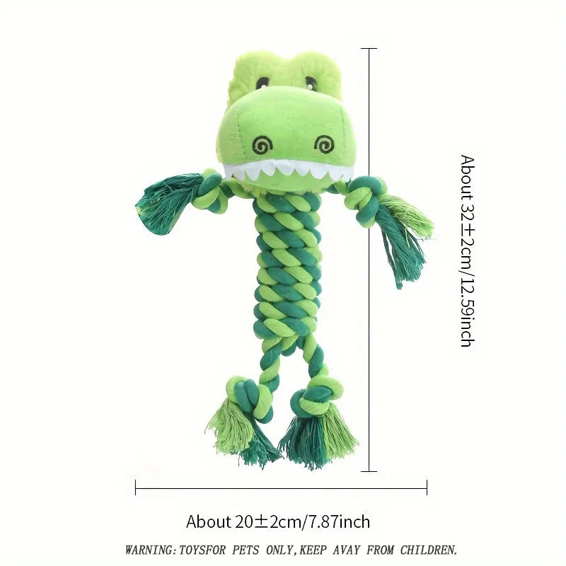 1PC plush dog toy, cute animal shape, chew-resistant teether, pet toy