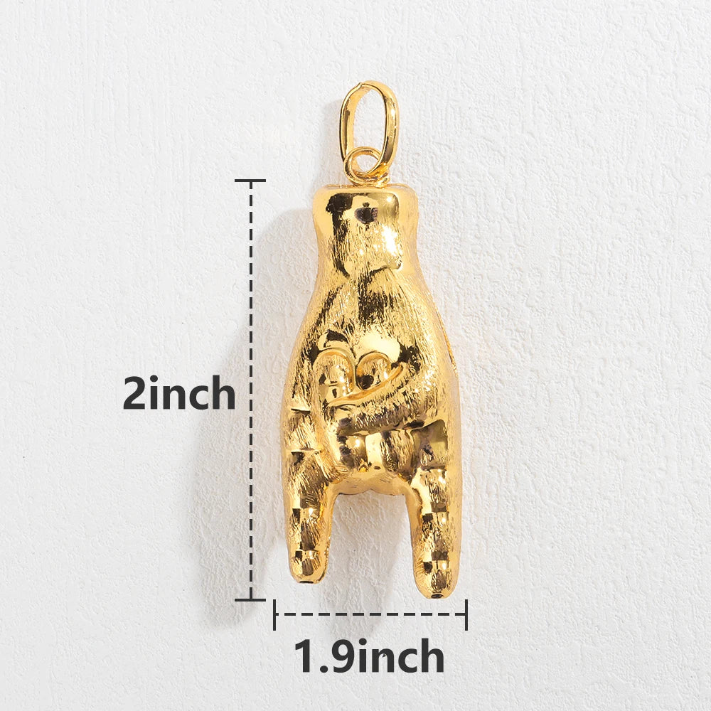 Pendant Necklace with Chain Gold Plated Dubai African Accessories For Women Big Size Men Hip Hop Fashion Jewelry