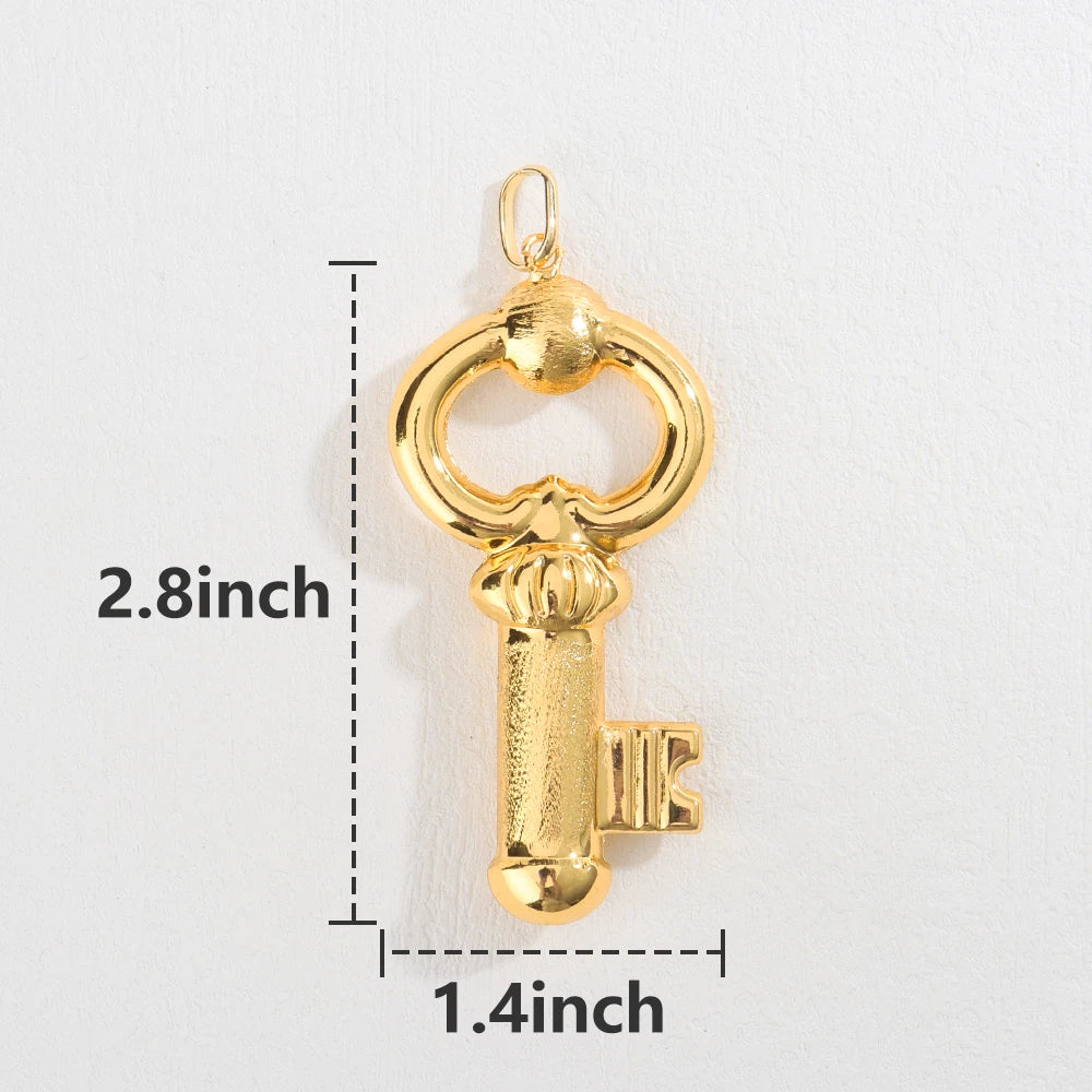 Pendant Necklace with Chain Gold Plated Dubai African Accessories For Women Big Size Men Hip Hop Fashion Jewelry