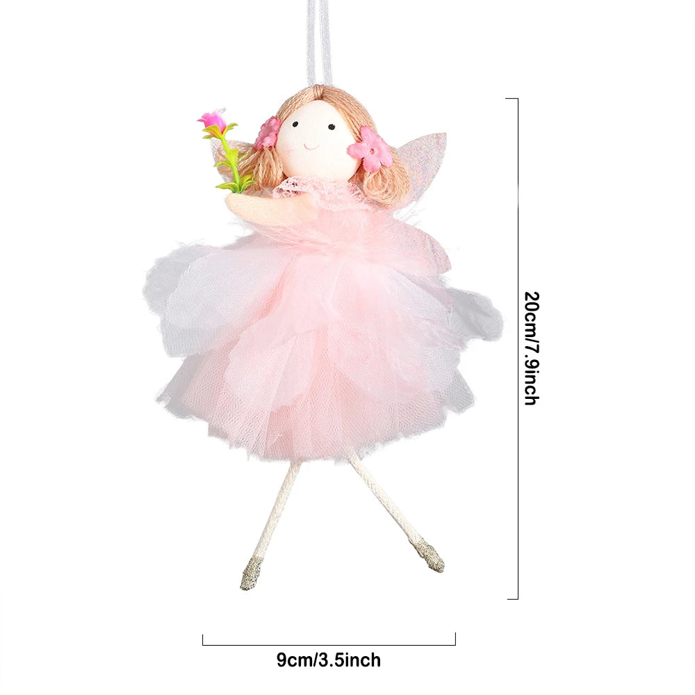 Easter Flower Fairy Skirt Elf Hanging Ornament Multi Colors Angel Girl Pendant Happy Easter Spring Party Decoration Kid Gifts