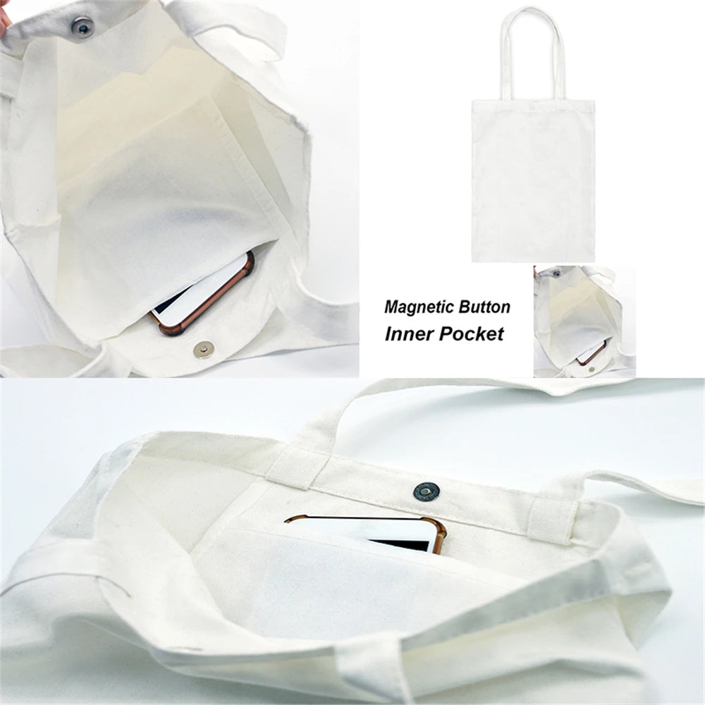 Spanish Printed Women Shopping Totes Bags White Teacher Life Bags Eco Reusable Fashion Canvas Shoulder Book Bag Gift for Teacher