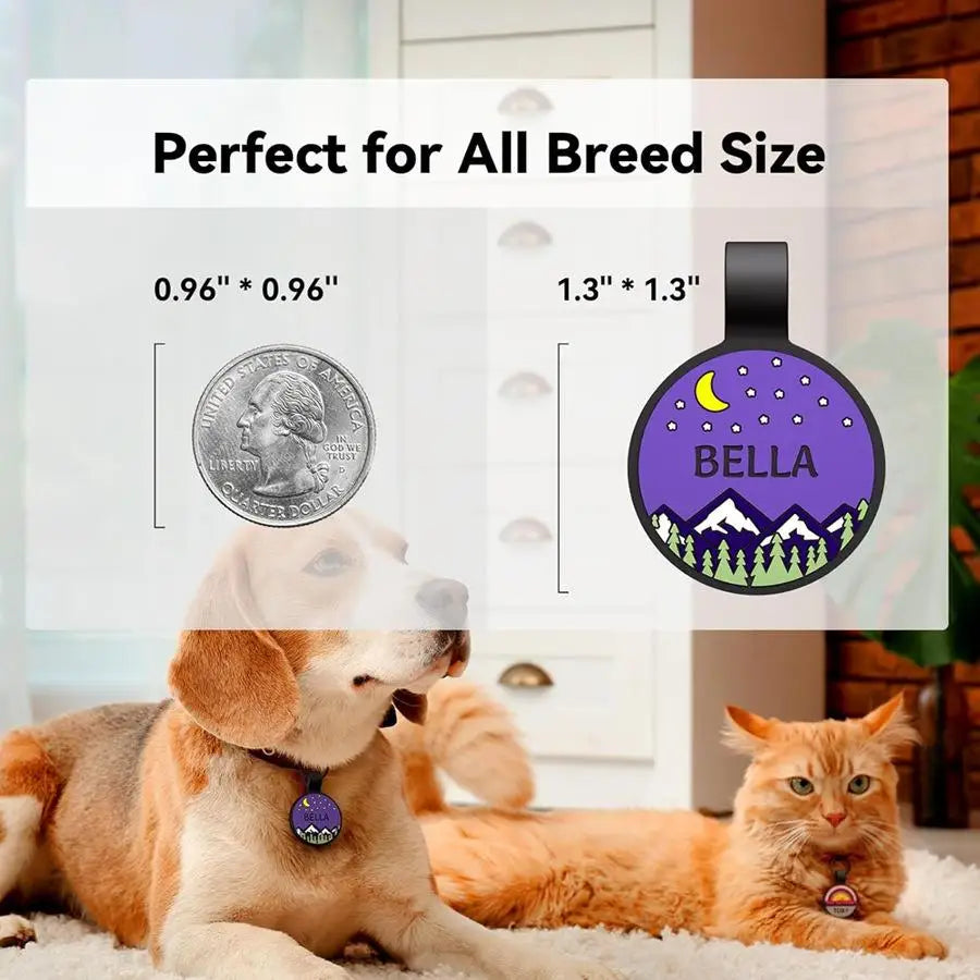 Custom Tags Engraved Silicone Pet Tags Creative Unique Soft Silicone Pet Collar Pendant Anti-lost Collar Personalized Pet Supplies