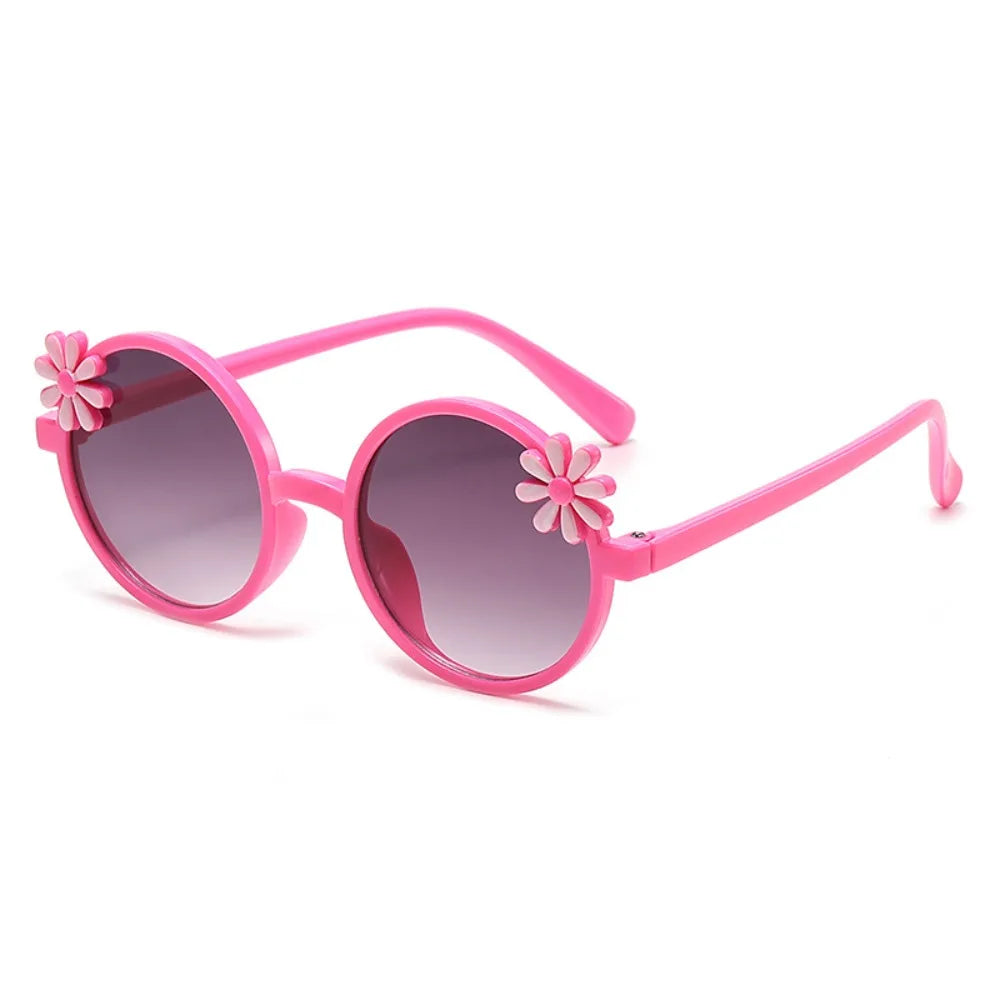 Shades Flower Sunglasses Kid Sunglasses Anti Radiation Glass Blocking Sunglasses Round Frame Eyewear Children Eyeglass Travel