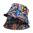 New Bucket Hats for Women Spring Summer Travel Versatile Design Print Retro Letter Men's Caps Panama Sun Hat