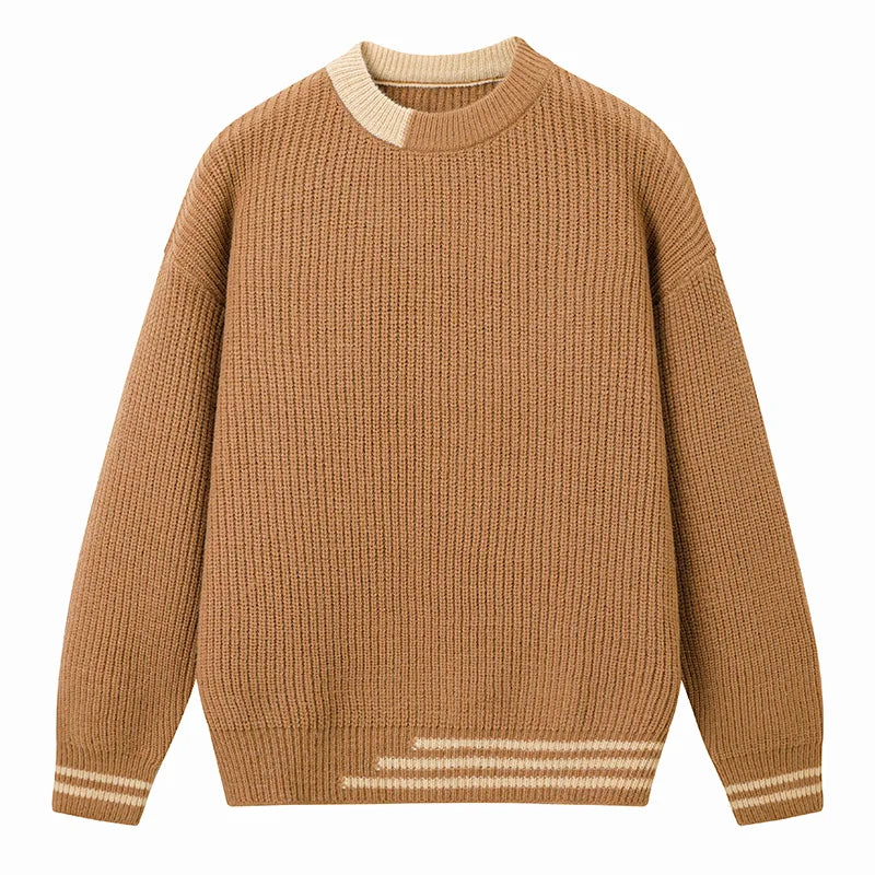 Men New Winter Casual Warm Pullover Sweater Is Comfortable Versatile Breathable Fashionable High-quality Windproof Warm Sweater