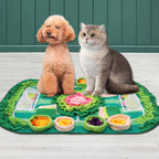 Pet Sniffing Mat Dog Interactive Flower Slow Feeding Training Pad Puzzle Treat for Dogs Cats Rabbits Foraging Skills