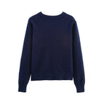 Women's Cardigan Fall 2025 New Solid Color Long Sleeve Embroidered Knitted Cardigan Casual Lazy Fashionable and Versatile