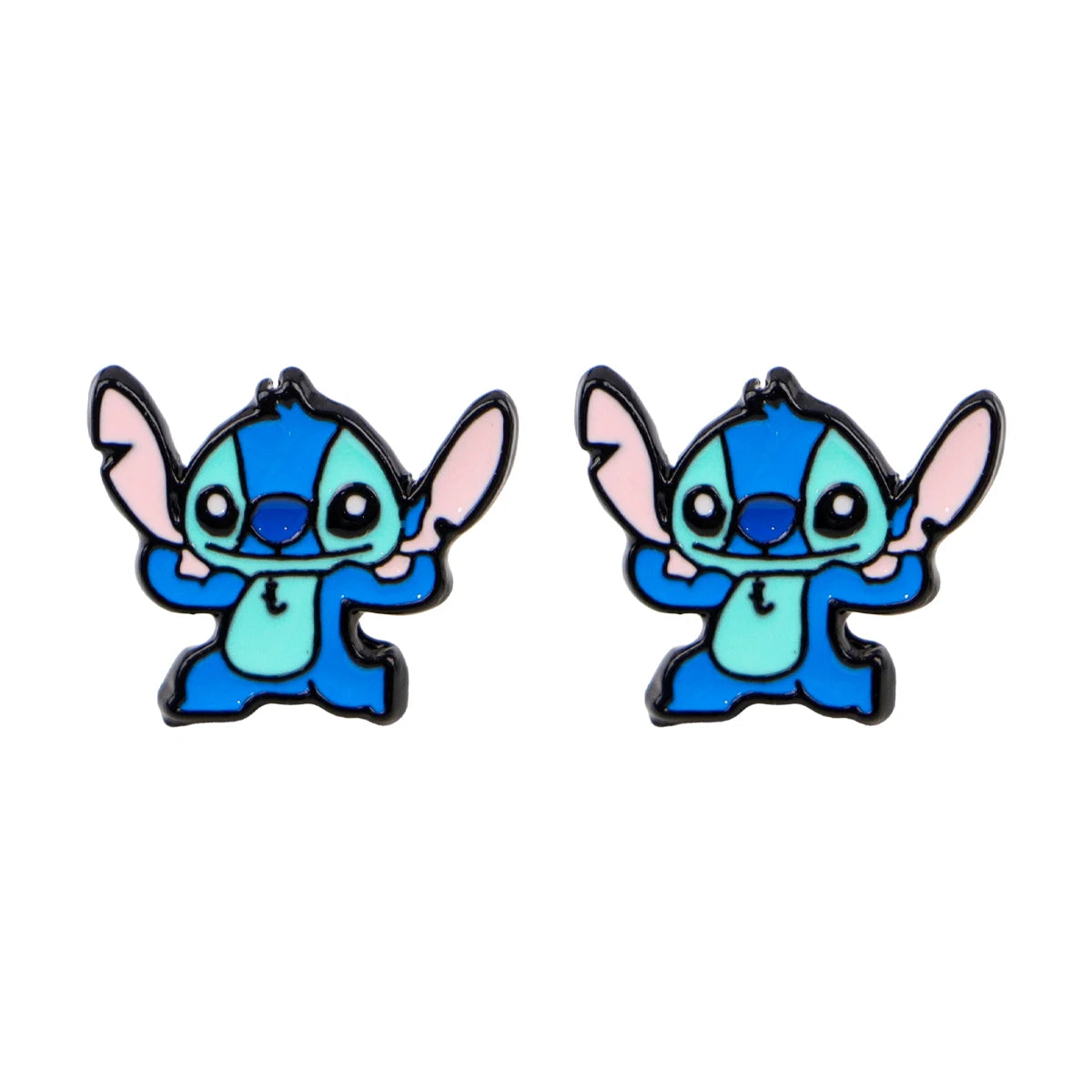 Cute Stitch Stud Earrings for Women Piercing Women's Stainless Steel Jewelry Fashion Accessories Gift for Girl